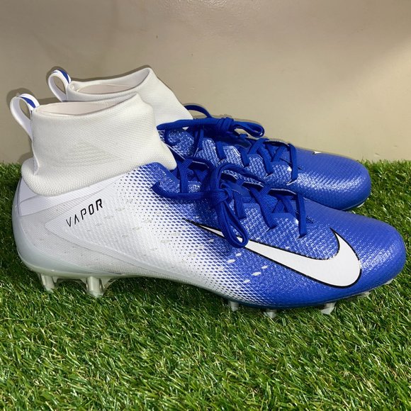 Nike Vapor Untouchable Pro 3 PE Football Cleats AO3021-145 White Blue Men 15 NEW - Picture 1 of 8